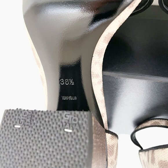 Alexander Wang Abby Sandals EU 36.5 US 6.5 Beige Snake Block Heels Cheetah Brown - Picture 10 of 11